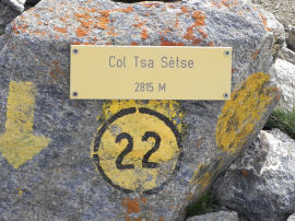Targa al Col Tsa Sètse 2815 m (41432 bytes)